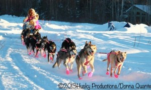 24-time Iditarod finisher DeeDee Jonrowe at the starting line at Deshka Landing. By Donna Quante/Husky Productions
