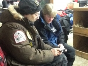 Race Manager Sue Allen and Trail Boss Lou Schrader, photo by Helen Hegener/Northern Light Media 