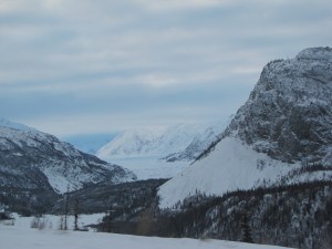 the Matanuska Glacier from the grade above Caribou Creek