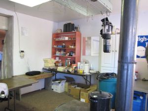 Back corner of the kitchen area