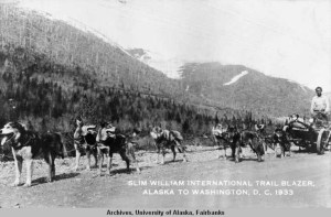 Slim Williams and his team near Hazelton, British Columbia