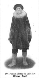 Reverend Young ready for the winter trail.