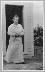 Mother Martha White standing in doorway, no date. [Frank and Frances Carpenter collection (Library of Congress)]
